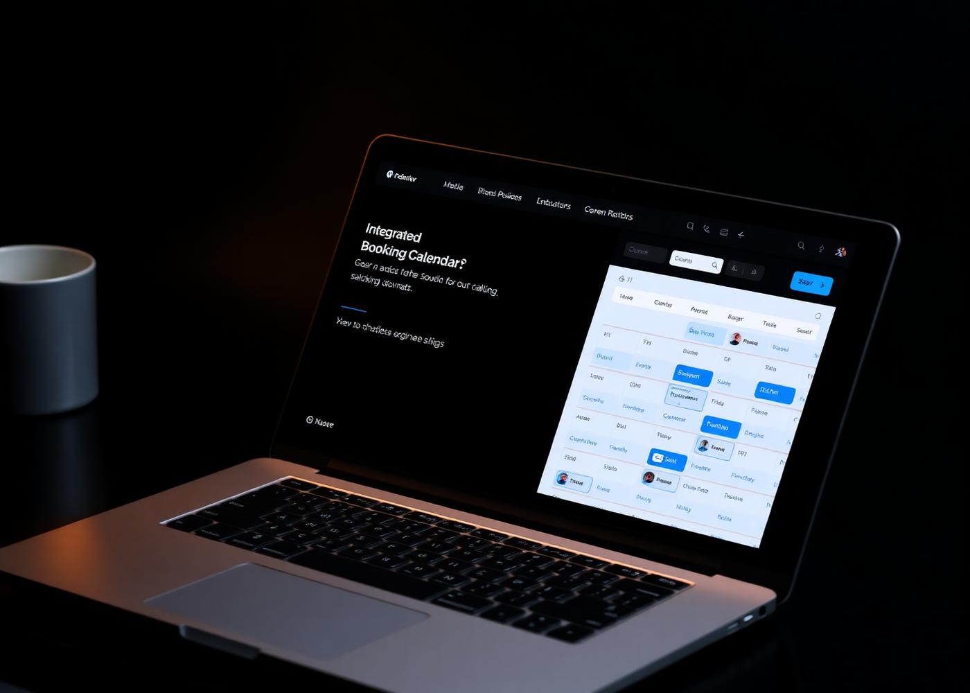 Website met ingebouwde planningstool en boekingskalender